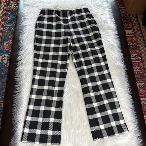 GAP Black and White Plaid High Rise Kick Pant - Picture 2 of 7